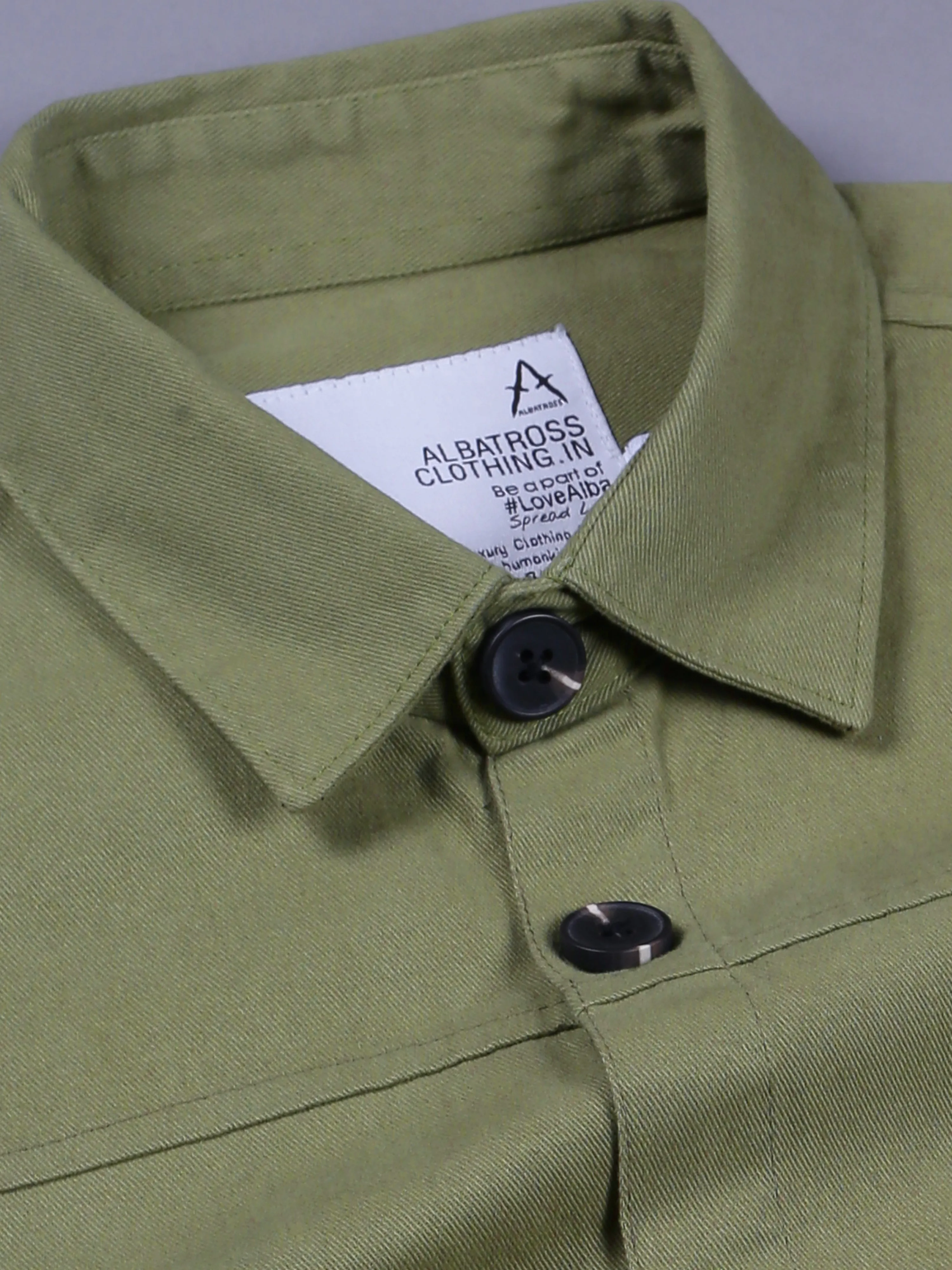 Albatross Pastel Green Shacket for men