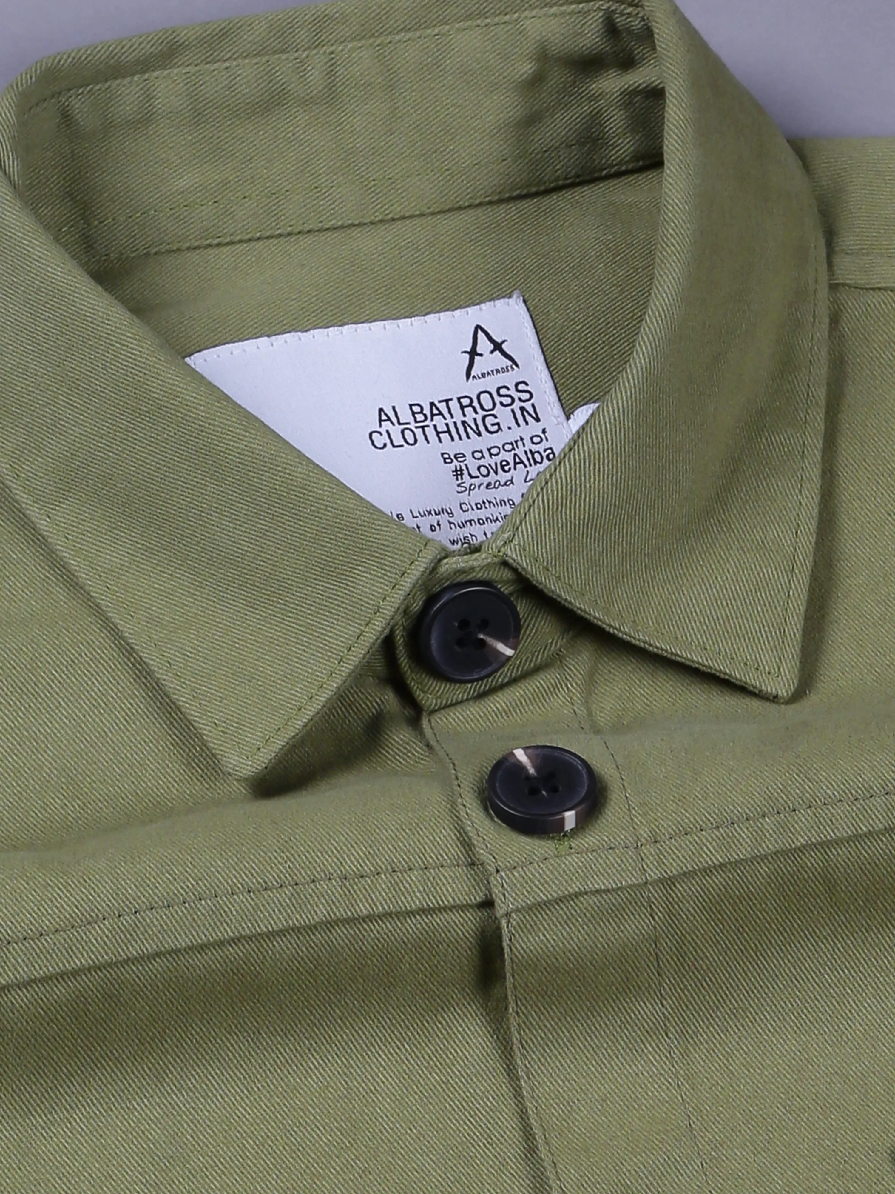 Albatross Pastel Green Shacket for men