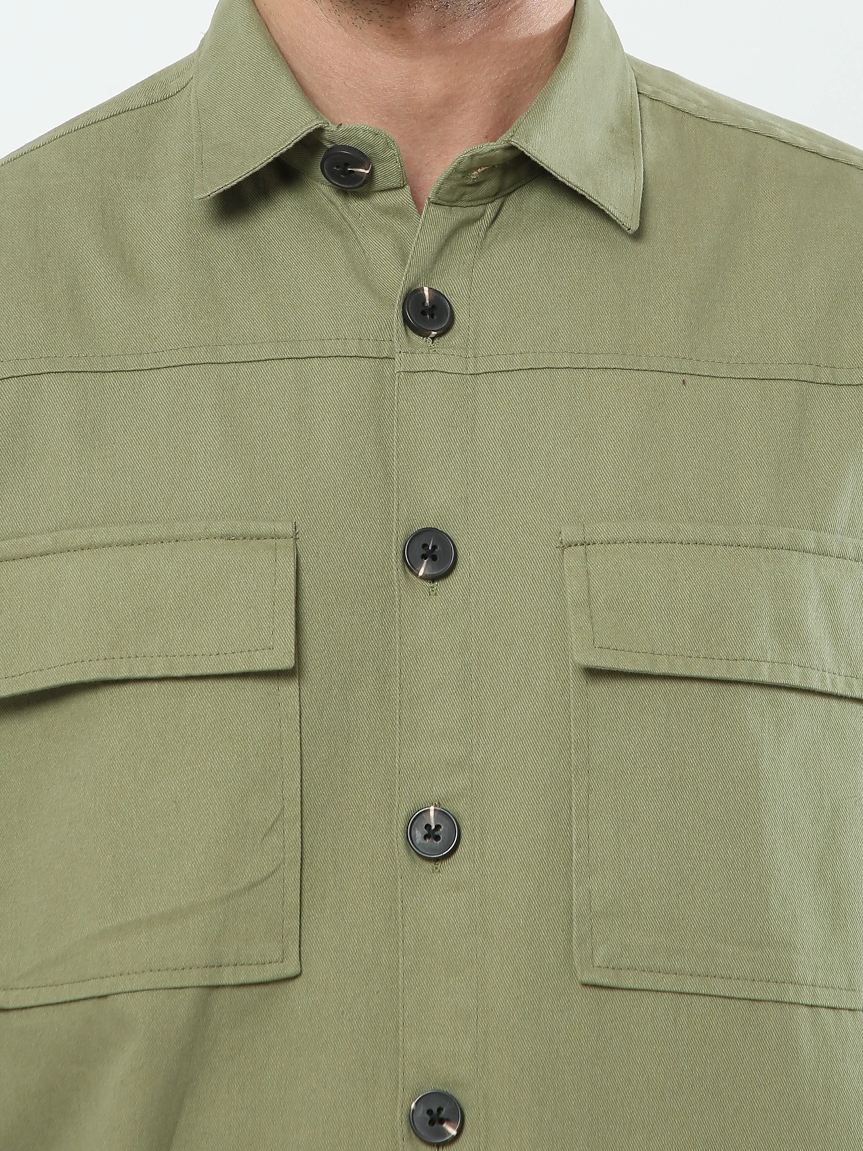 Albatross Pastel Green Shacket for men