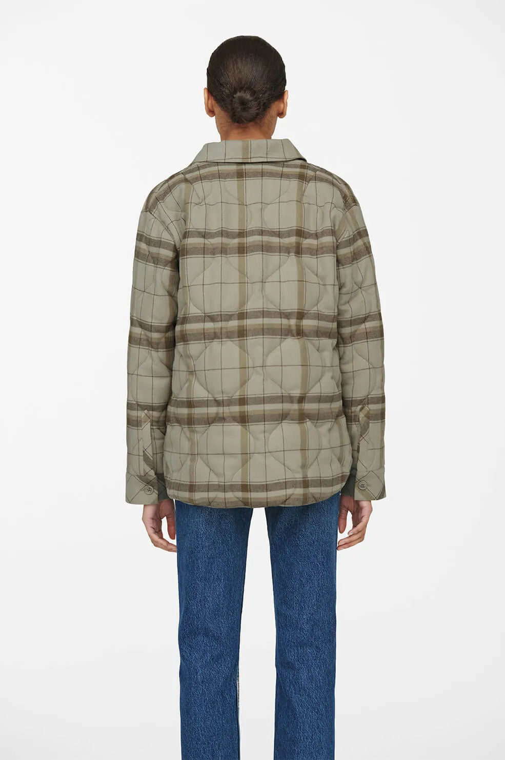 Anine Bing - Jacob Jacket in Green Khaki Plaid