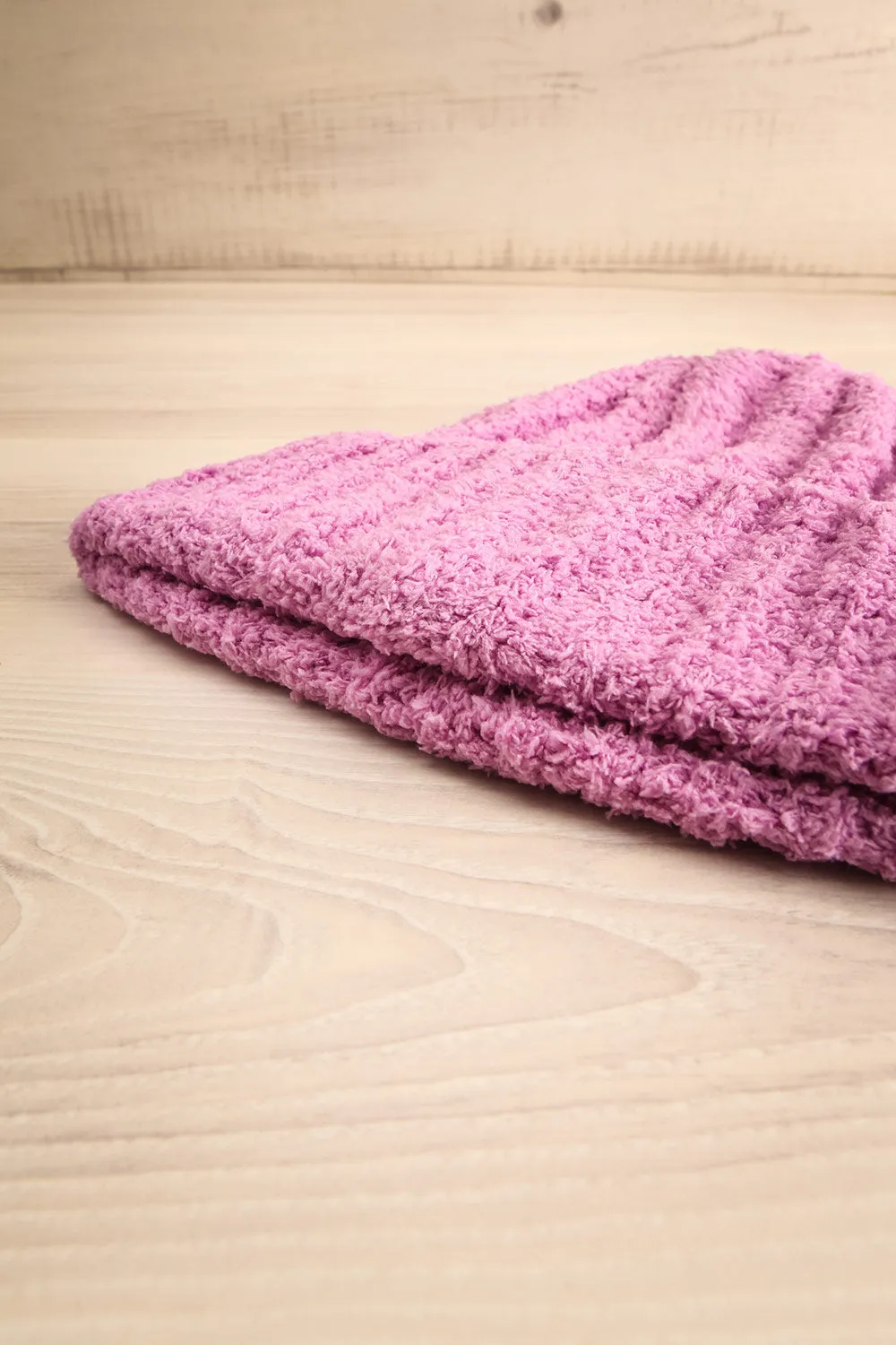Ater Lavender | Soft Knit Rolled Up Tuque