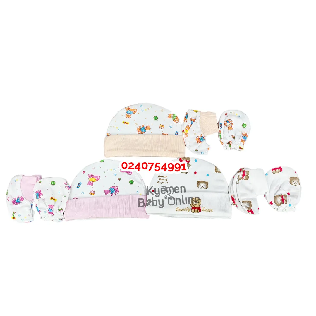 Baby Hat, Socks And Mittens (3 Pcs)