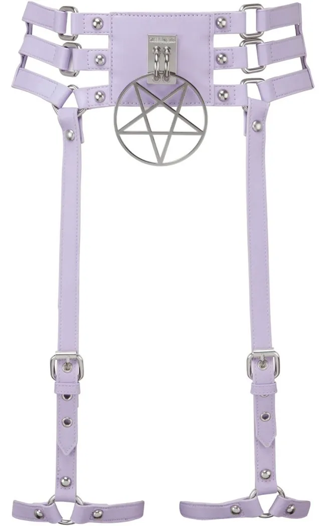 Baby Hex Suspender Belt | Lilac [Plus-Size]
