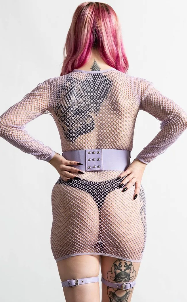 Baby Hex Suspender Belt | Lilac [Plus-Size]