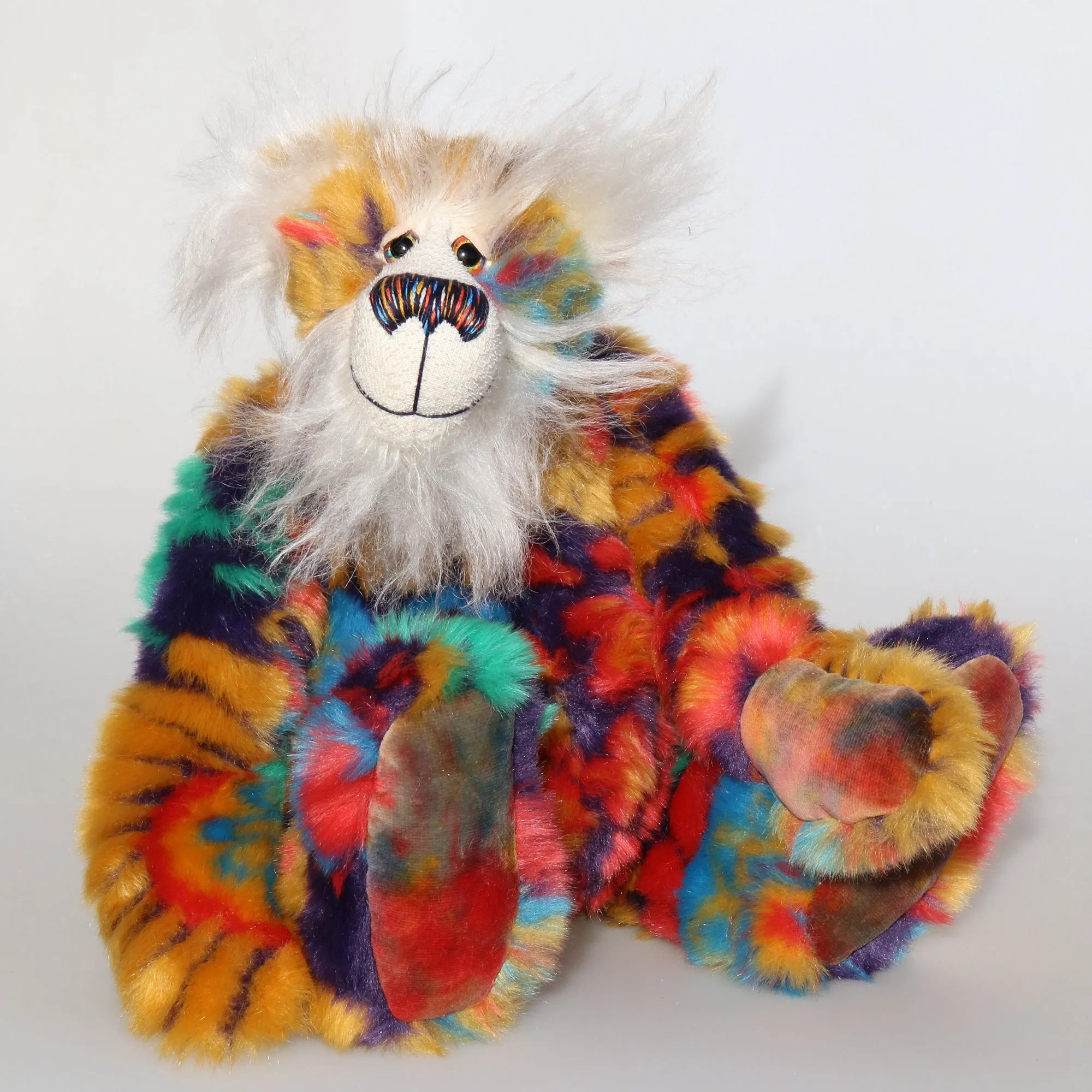 Bosworth Bloom, a one of a kind, mohair and faux fur artist bear by Barbara-Ann Bears