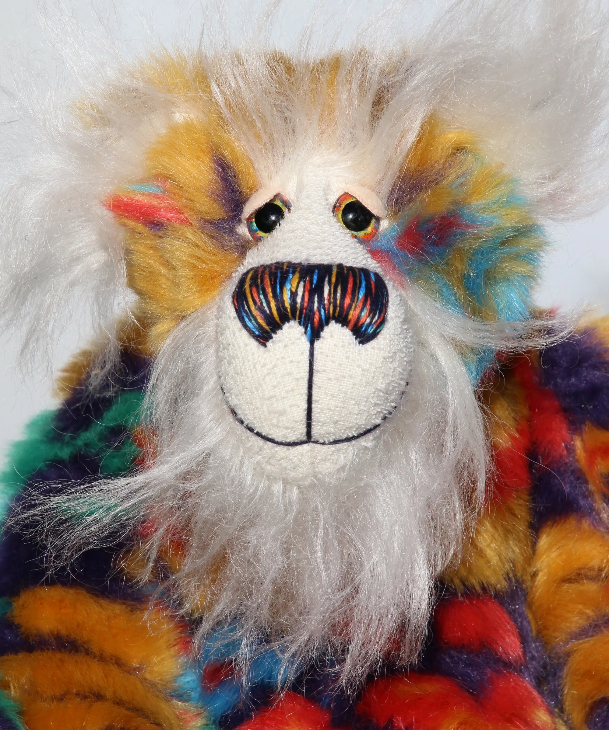 Bosworth Bloom, a one of a kind, mohair and faux fur artist bear by Barbara-Ann Bears