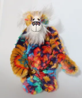 Bosworth Bloom, a one of a kind, mohair and faux fur artist bear by Barbara-Ann Bears