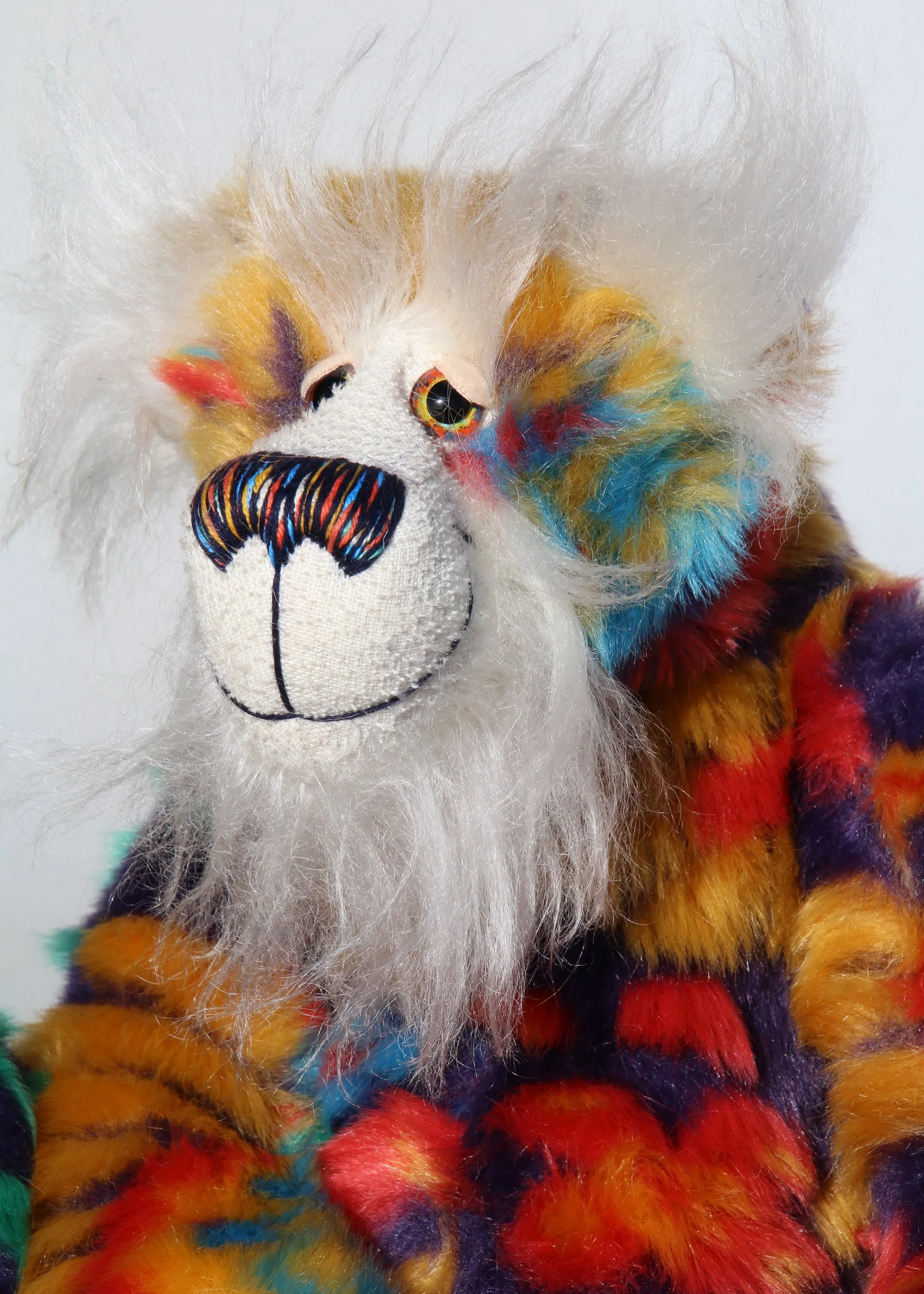 Bosworth Bloom, a one of a kind, mohair and faux fur artist bear by Barbara-Ann Bears