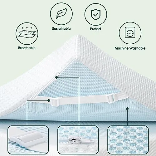 CHUN YI 3 inch Thick Single Memory Foam Mattress Topper