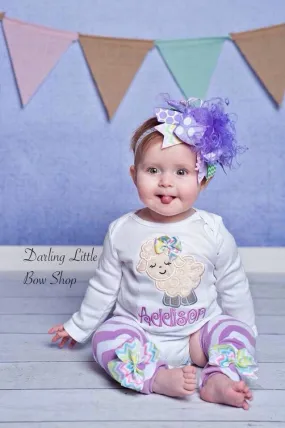 Easter Lamb Outfit for baby girls