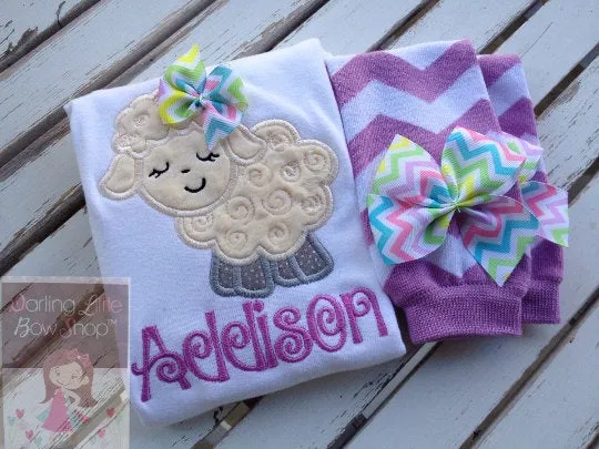Easter Lamb Outfit for baby girls