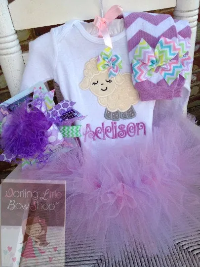 Easter Lamb Outfit for baby girls