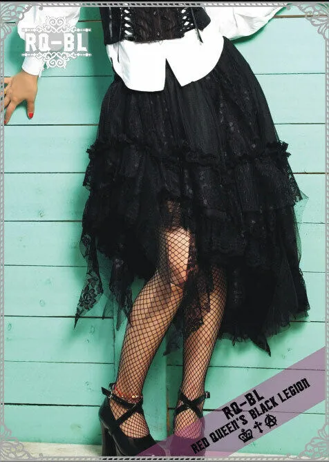 Elegant Asymmetric Skirt Black