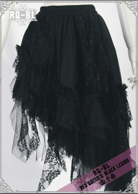 Elegant Asymmetric Skirt Black