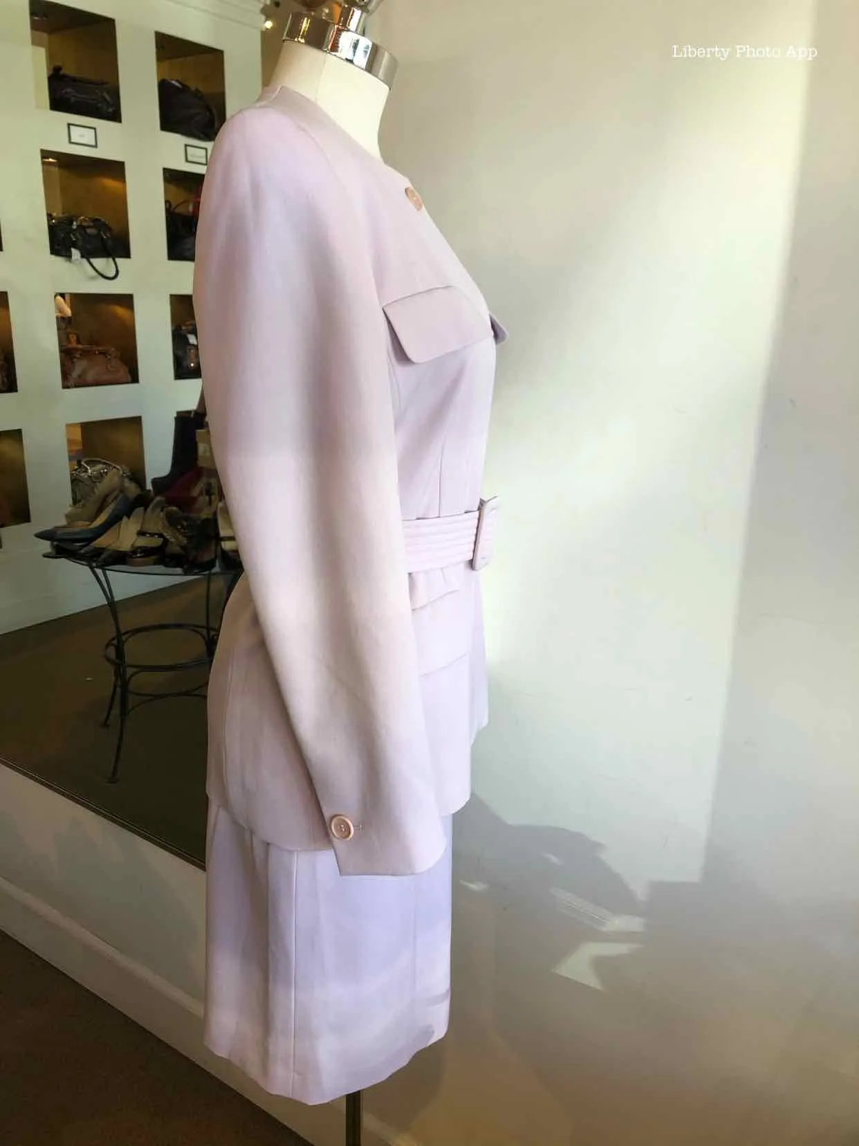 ESCADA Lavender Buckle Skirt Suit | 4