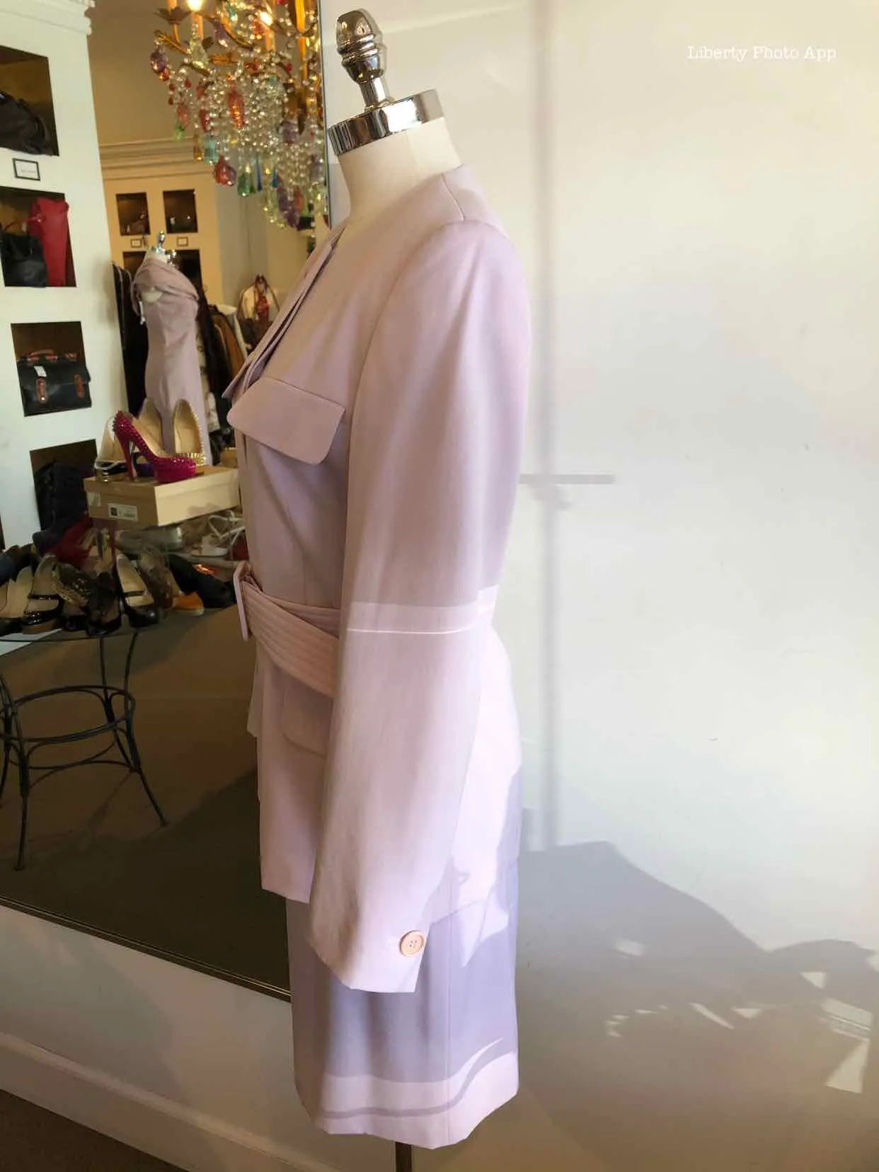 ESCADA Lavender Buckle Skirt Suit | 4