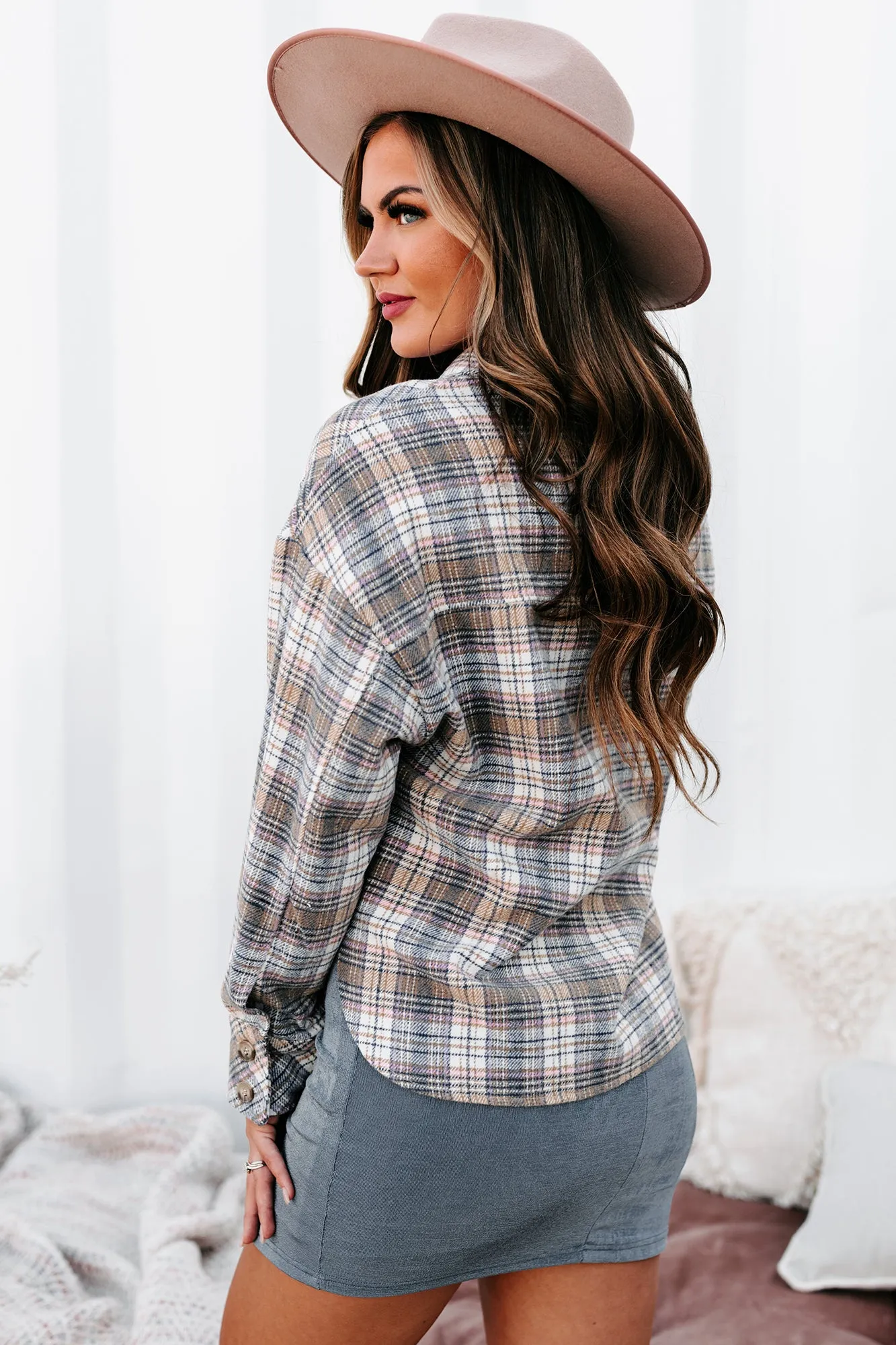 Flannel Friday Plaid Shacket (Pastel/Multi)