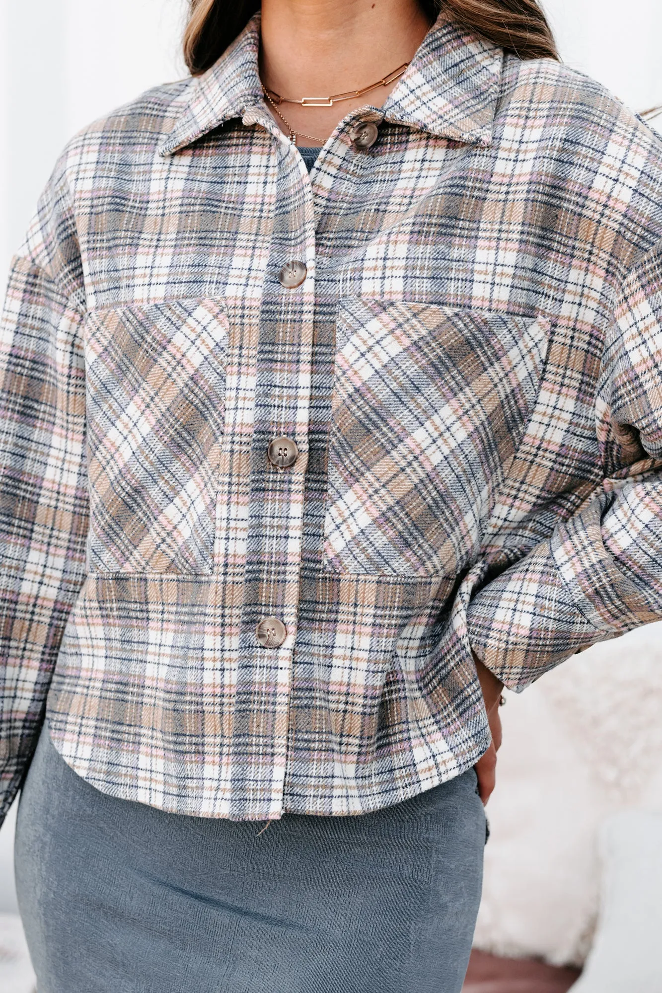 Flannel Friday Plaid Shacket (Pastel/Multi)