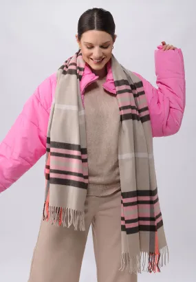 FRAAS Plaid Cashmink Blanket-Scarf