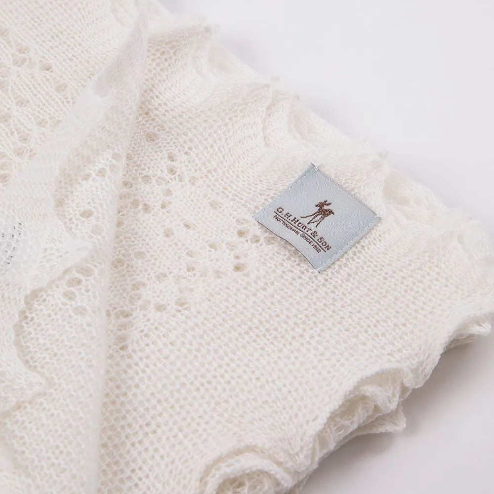 G.H.Hurt & Son Cosy Cashmere Baby Shawl - White