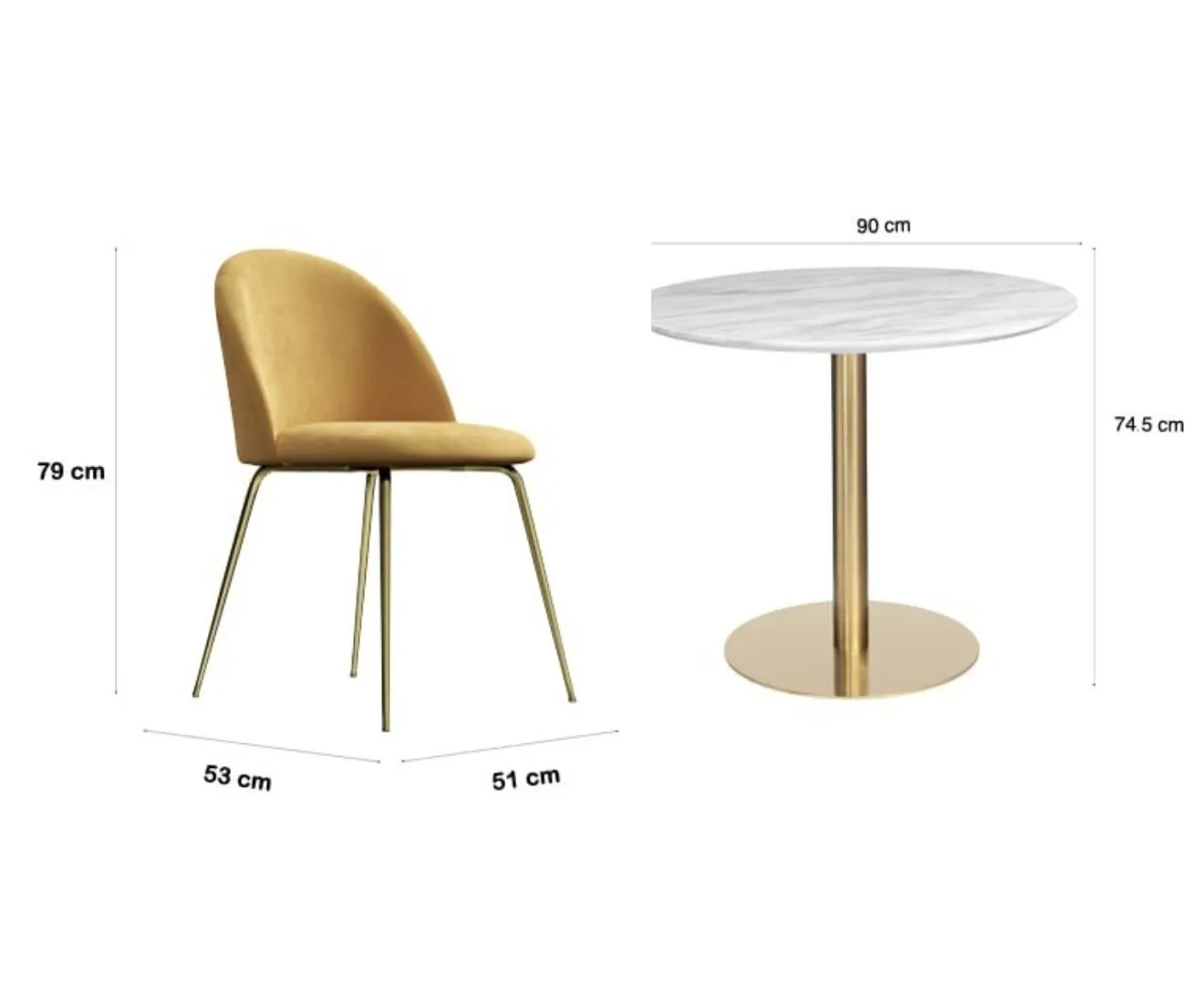 Gold Audrey Taylor Gold 5 Piece Dining Set Table and Chairs