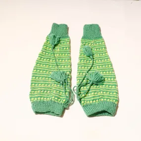 Green - Kumaun Hand Knitted Woolen Leg Warmer