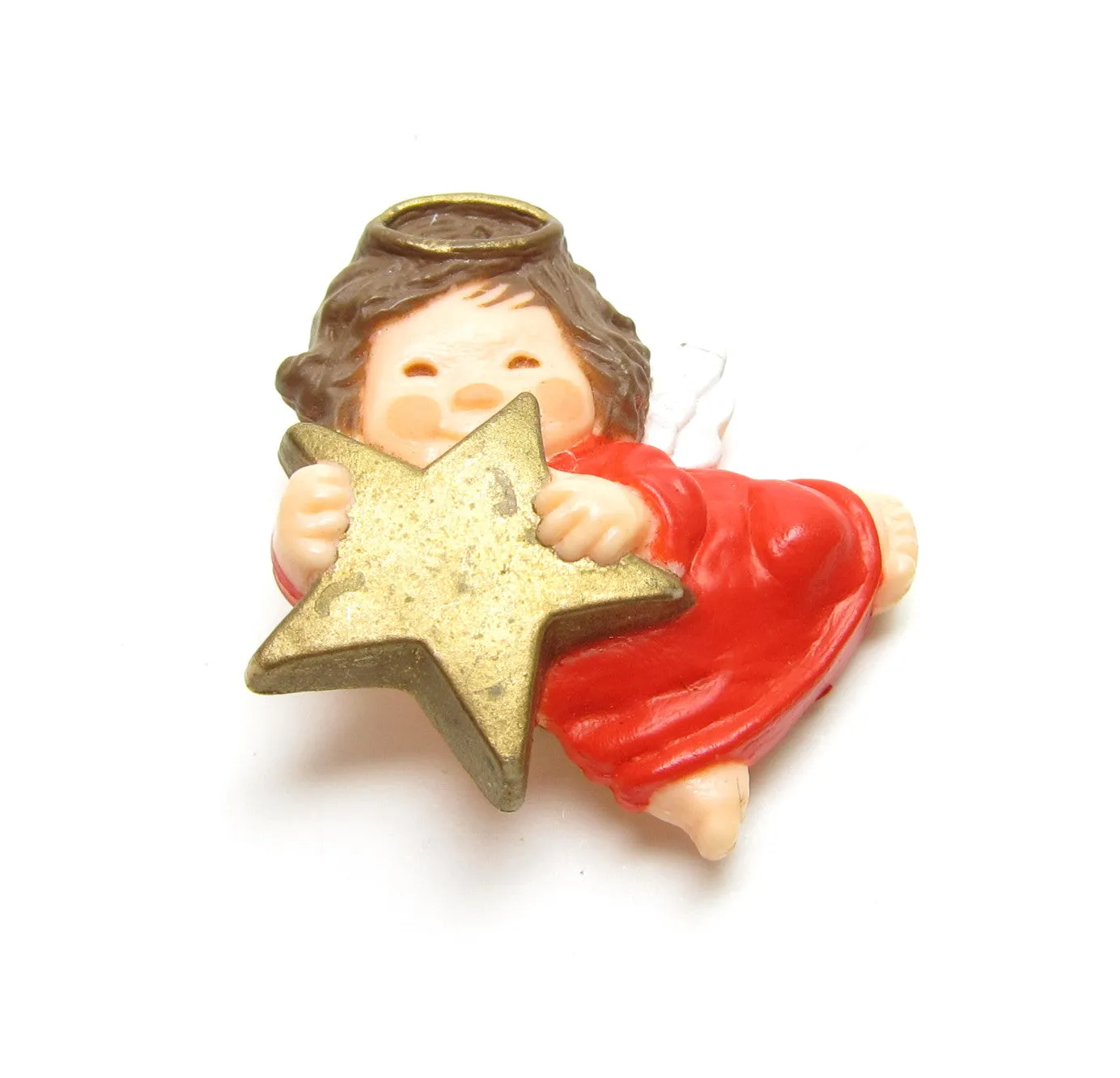 Hallmark Angel Pin with Gold Star Vintage Christmas 1983