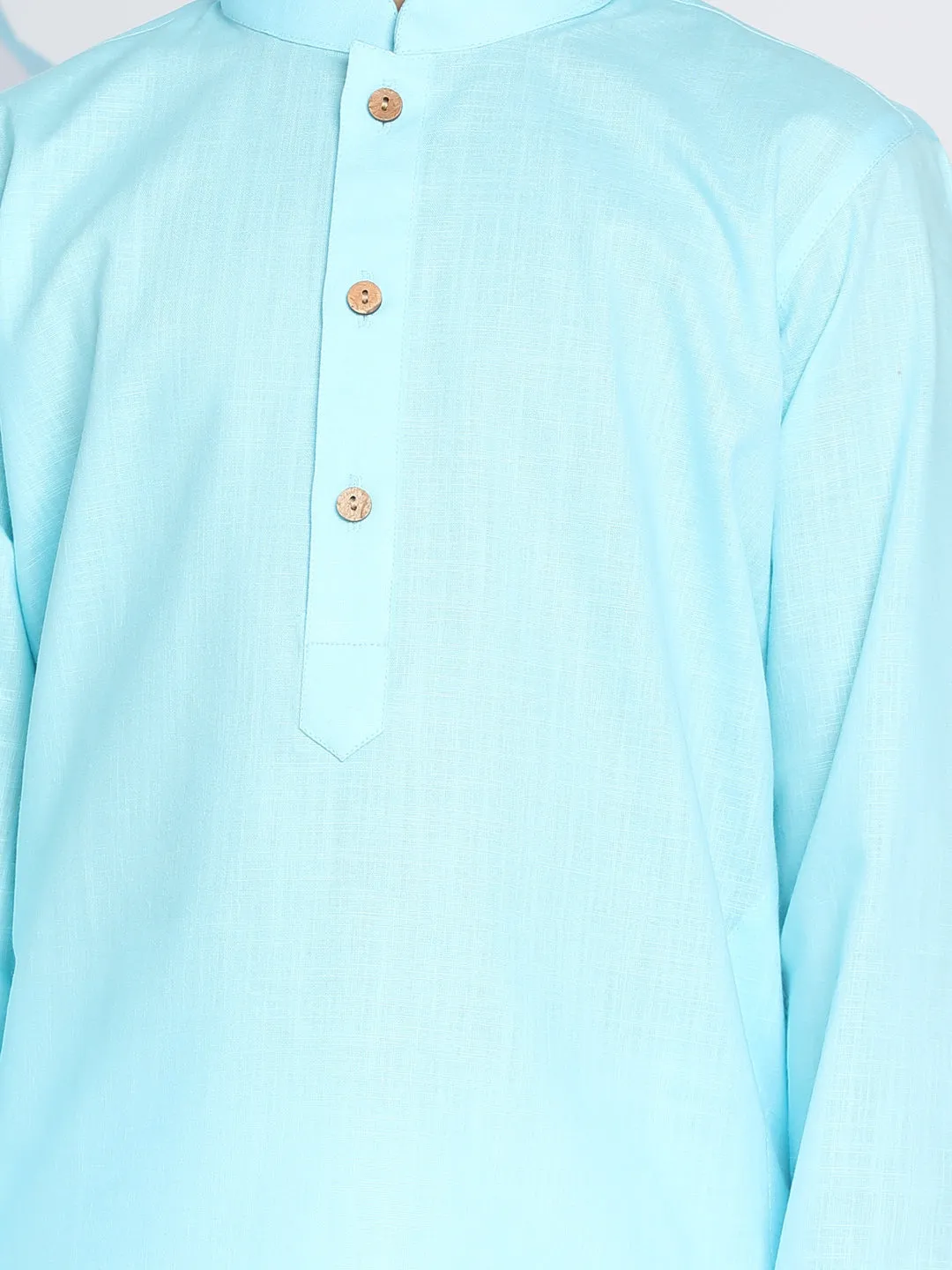 Jashvi Boys Aqua Solid Kurta