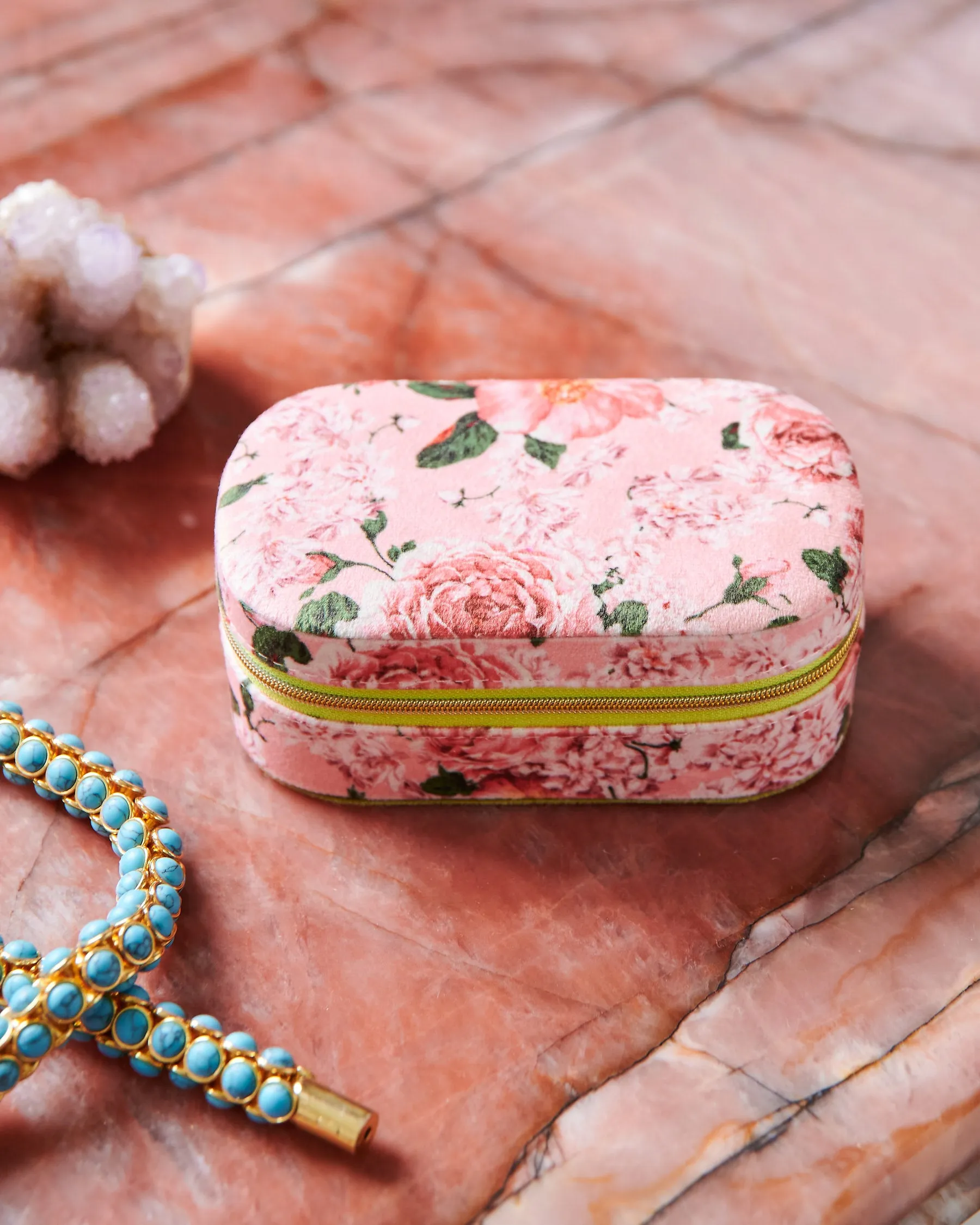 Kip & Co Rose Garden Travel Velvet Jewellery Box