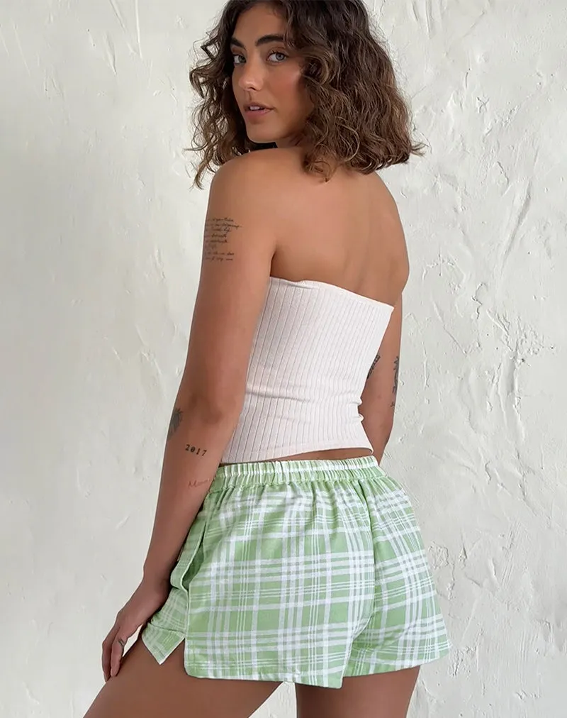 Laboxe Boxer Shorts in Table Cloth Neo Mint