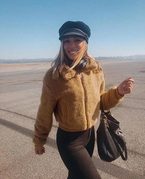 Lapel Collar Zipper Warm Women Winter Short Teddy Coat