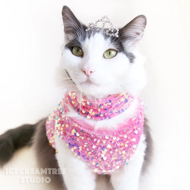 Lavender Sequin Party Outfit Set - Pet Clothing