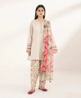 Lawn '24 - 3 Piece - Embroidered Lawn Suit U3Pedy24V124