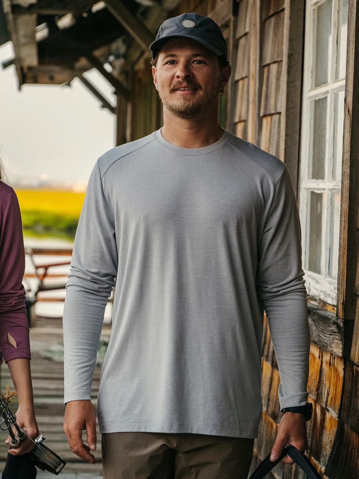 Men's Bamboo Shade Long Sleeve - Heather Black
