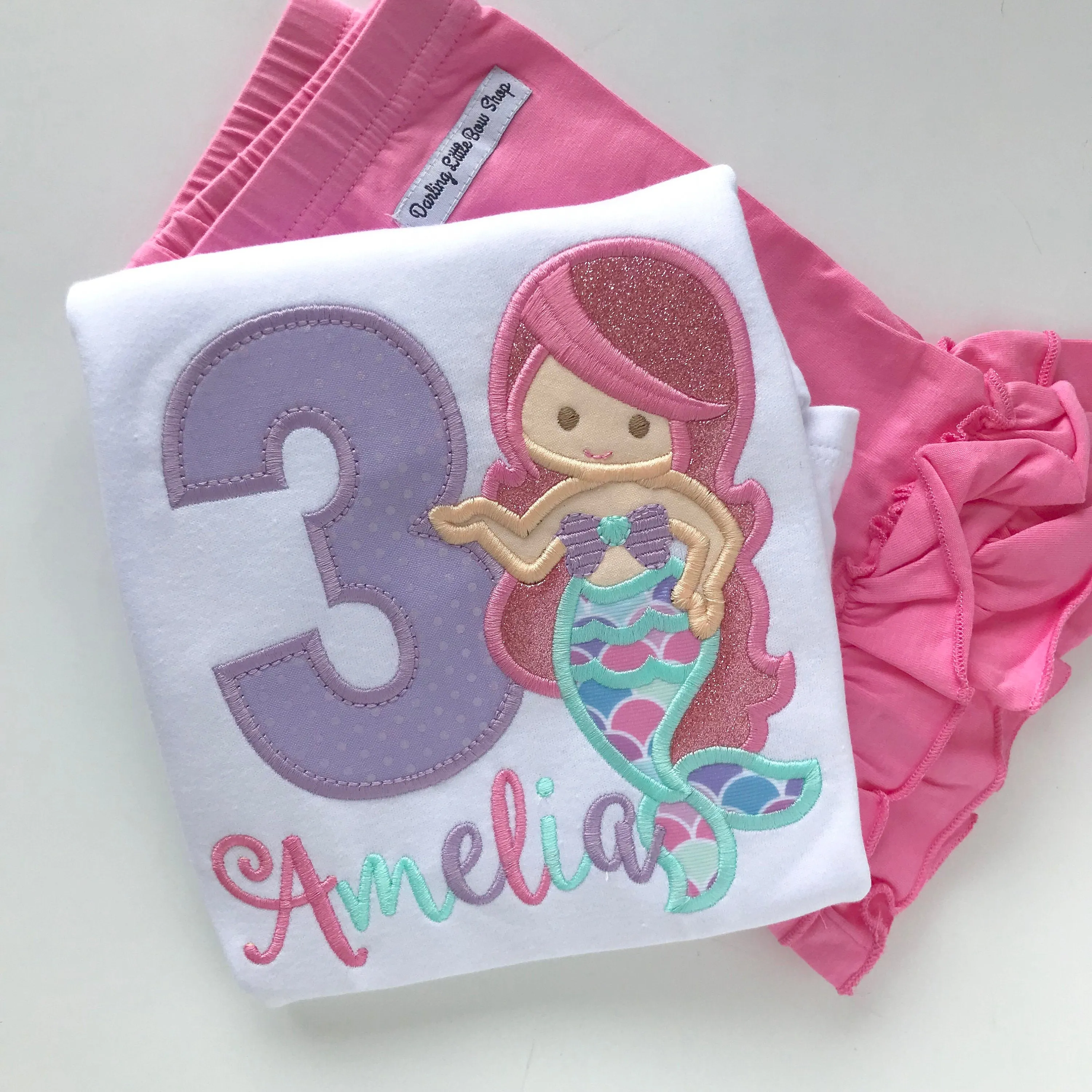 Mermaid Birthday Tutu Outfit for girls