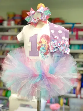 Mermaid Birthday Tutu Outfit for girls