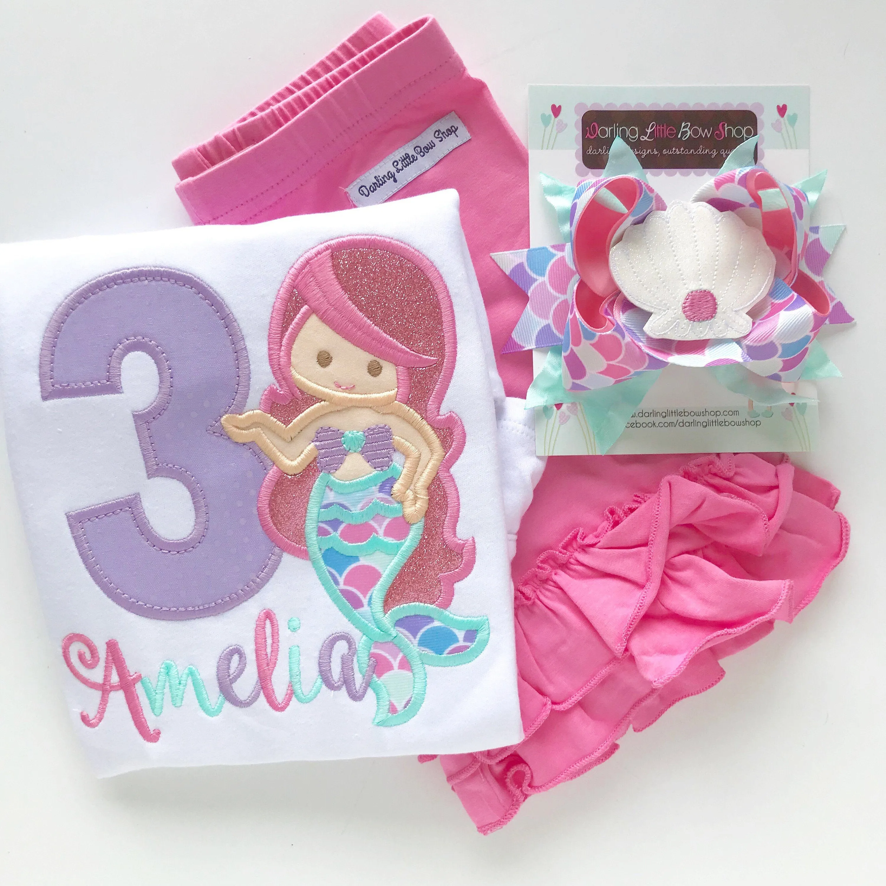Mermaid Birthday Tutu Outfit for girls
