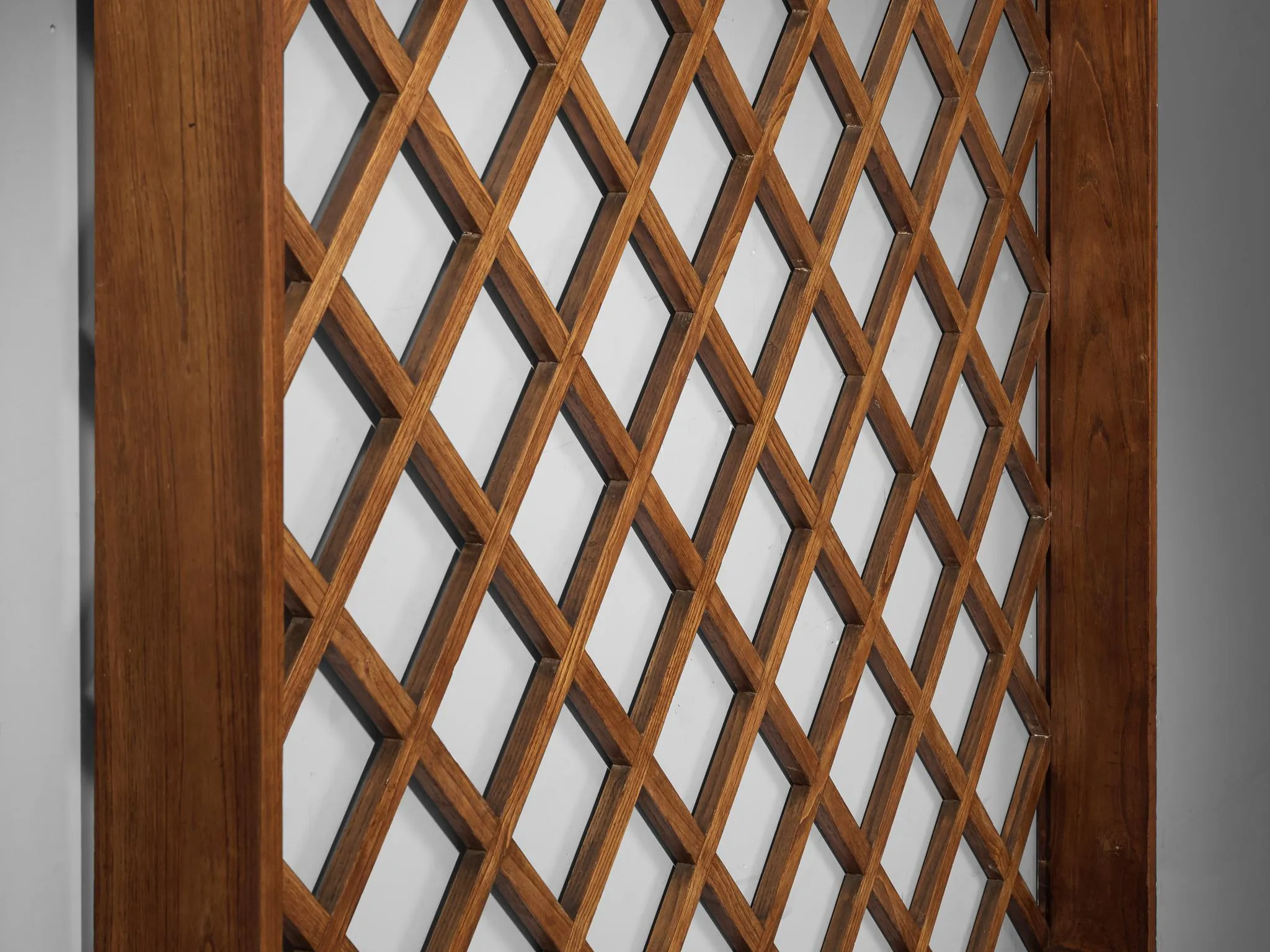 Mid-Century Modern Italian Wall-Mounted Hall-Stand or Coat Rack in Chestnut