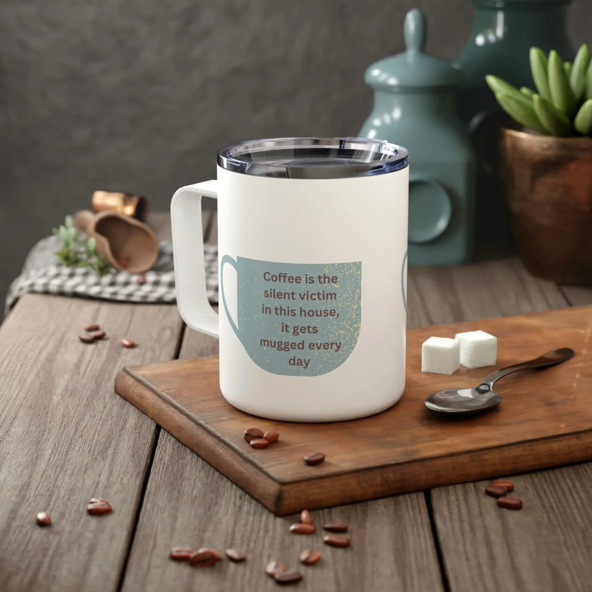 Mugged Insulated Coffee Mug, 10oz