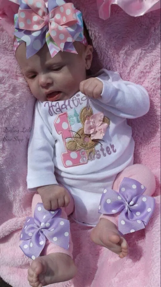 My 1st Easter Outfit with bodysuit and leg warmers