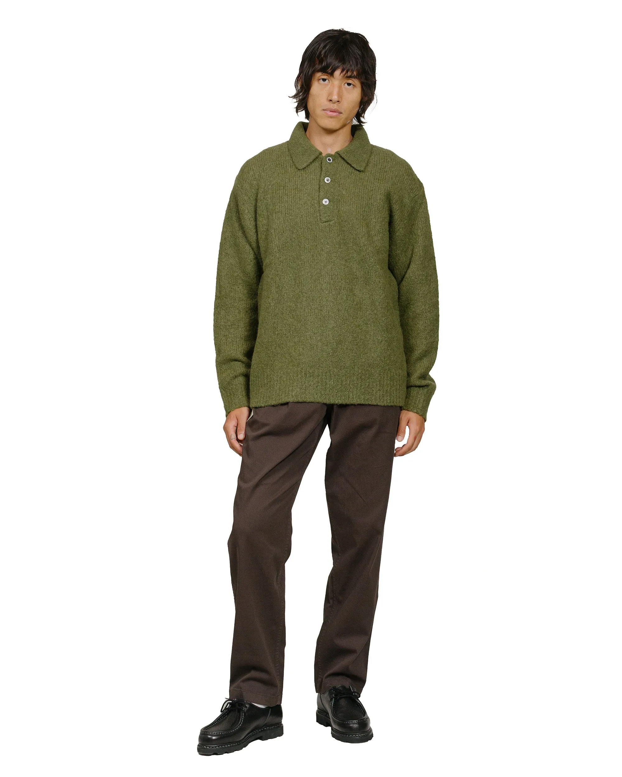 Norse Projects Rasmus Relaxed Brushed Polo Ivy Green