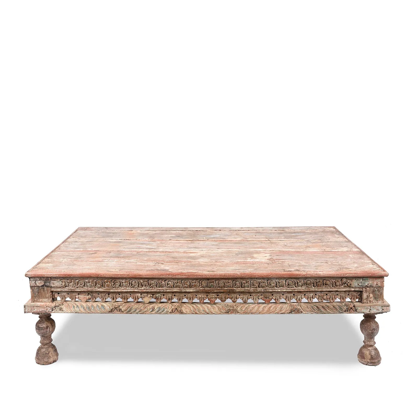 Painted Teak Takhat From Gujarat -  19th Century