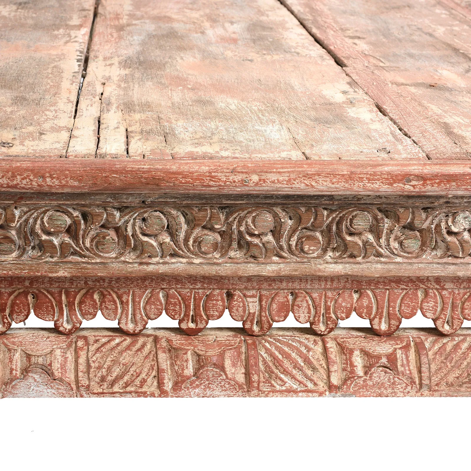 Painted Teak Takhat From Gujarat -  19th Century