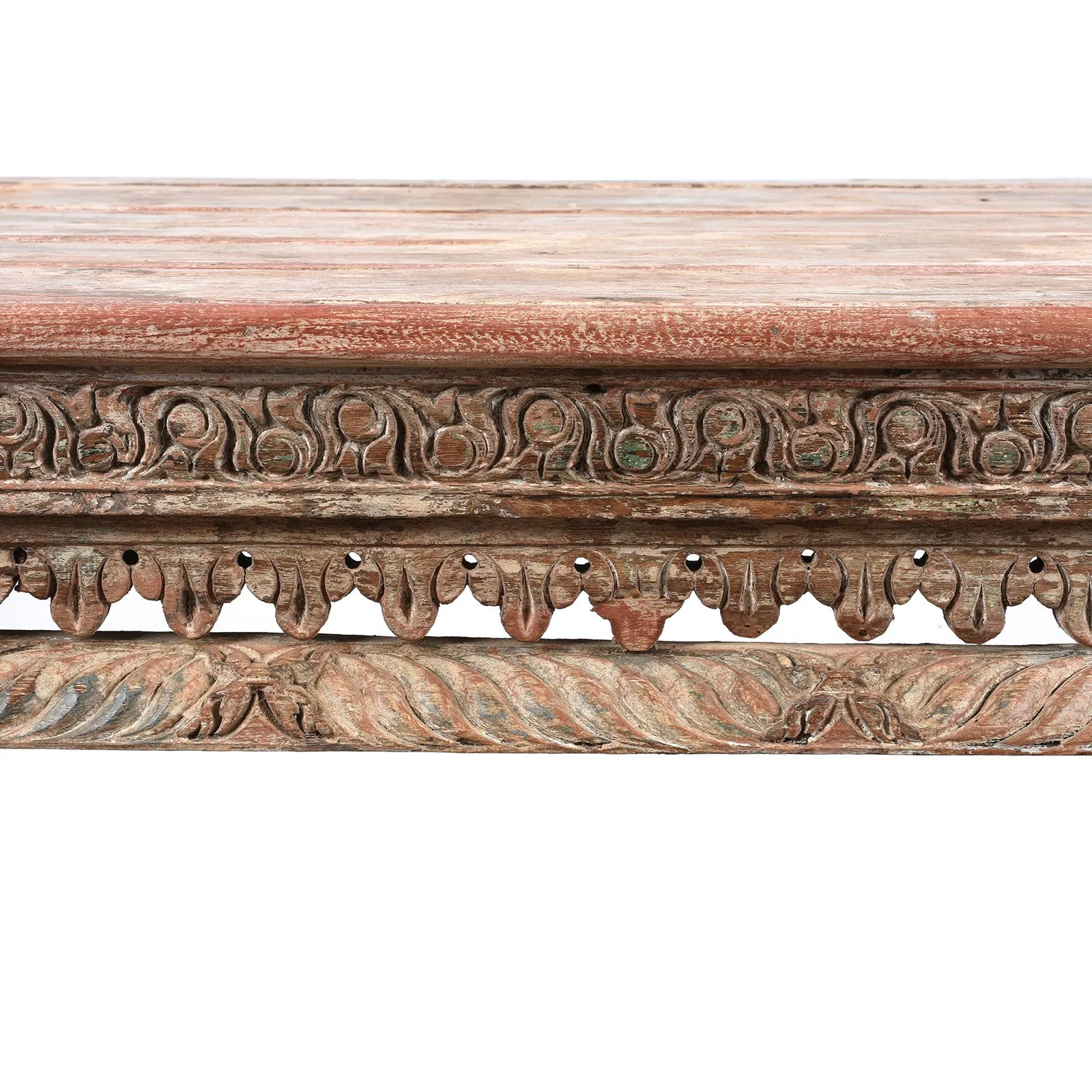 Painted Teak Takhat From Gujarat -  19th Century