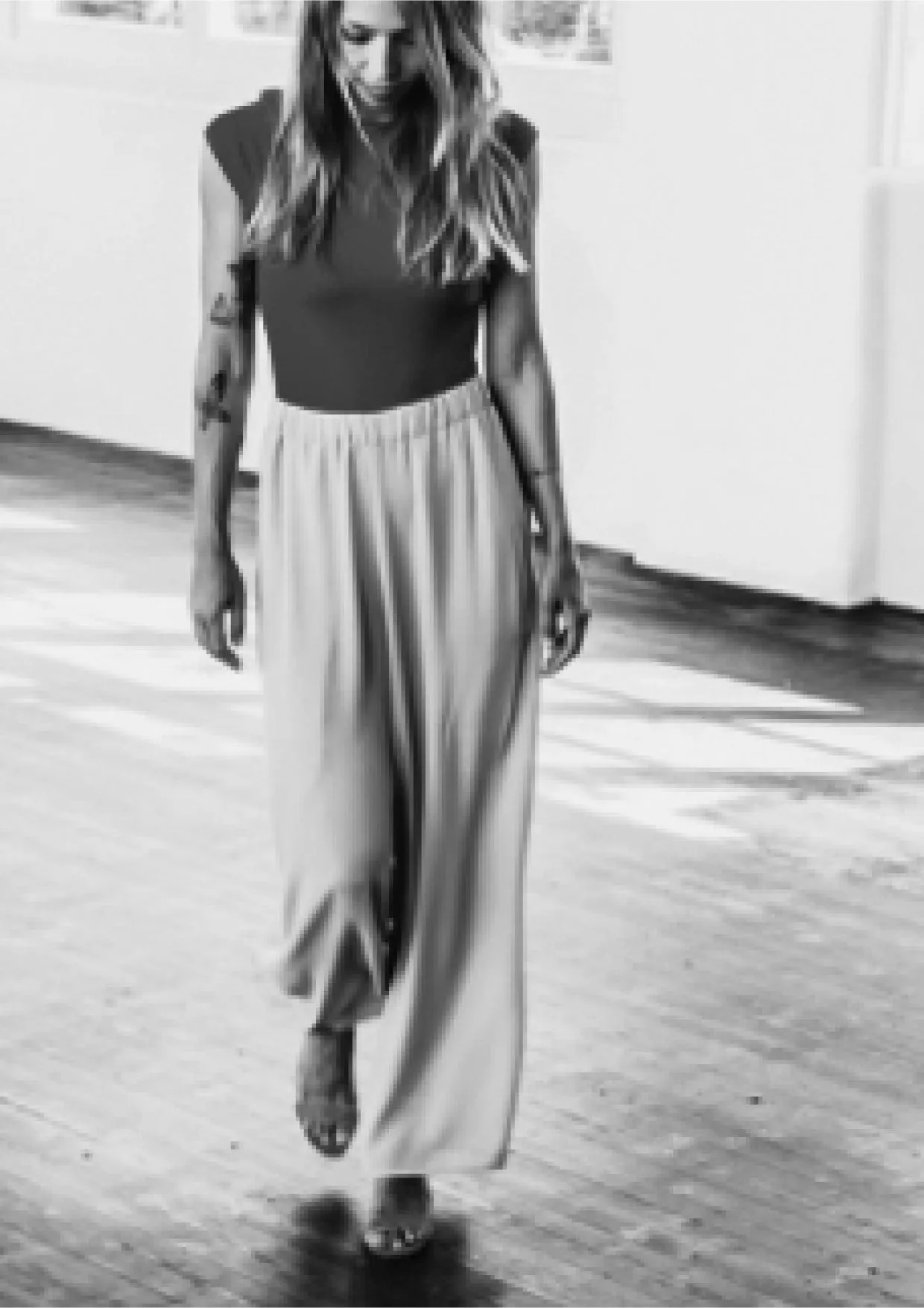 PANTS WIDE ELASTIC - peach
