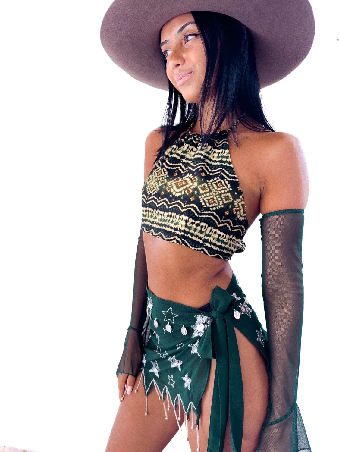 PIXIE ARM WARMERS - GREEN