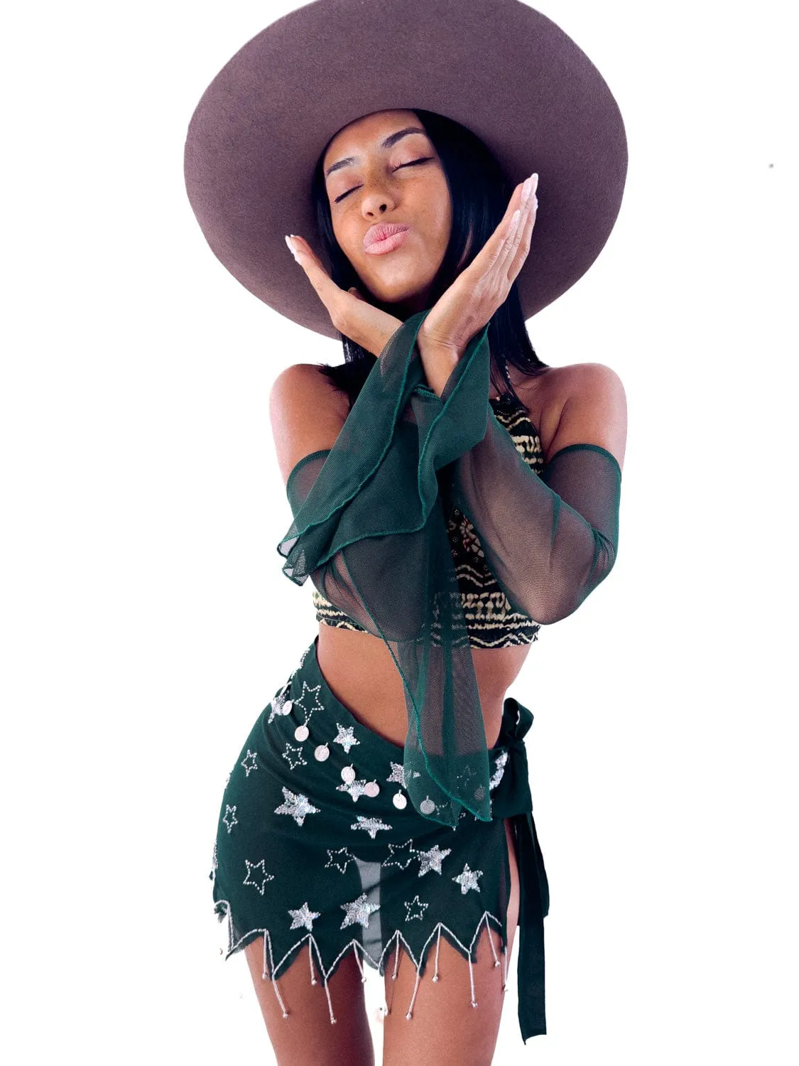 PIXIE ARM WARMERS - GREEN