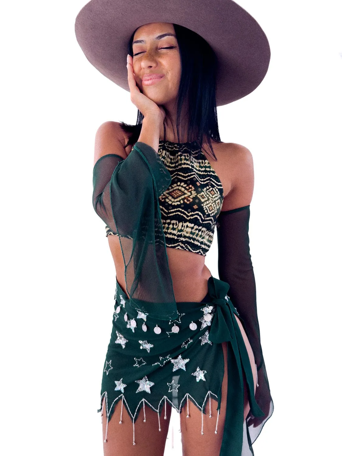PIXIE ARM WARMERS - GREEN