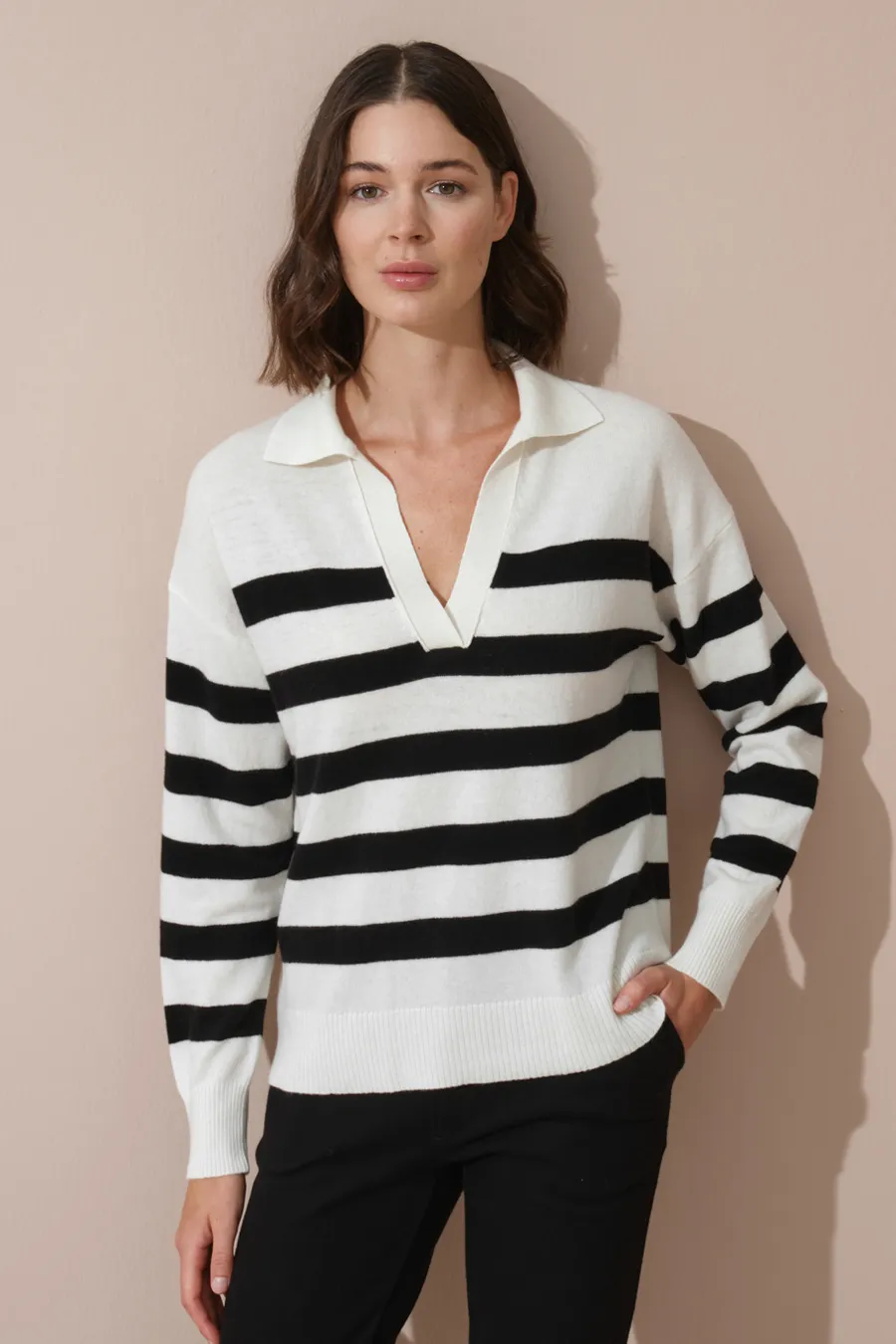 Polo Neck Cashmere Merino Sweater