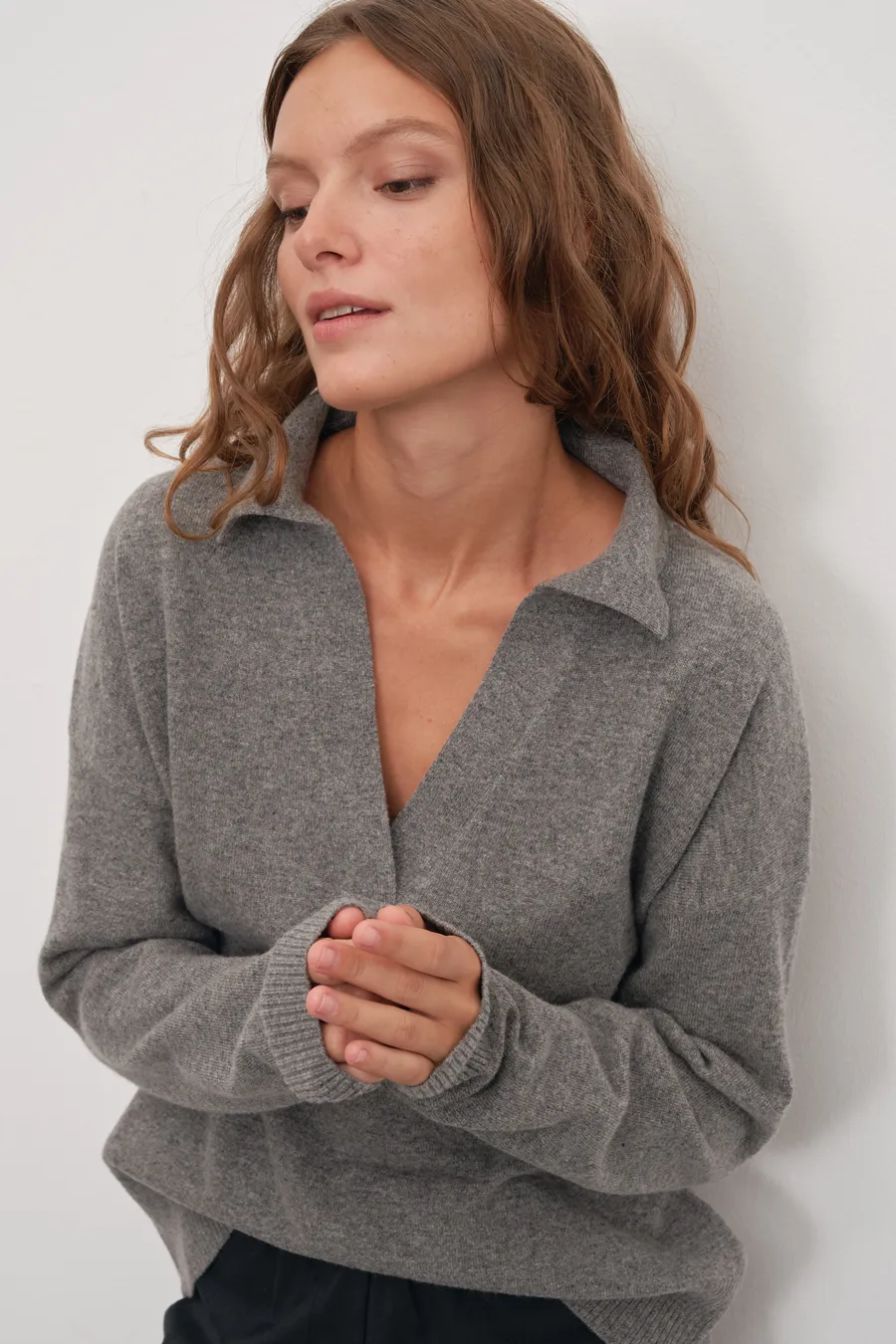 Polo Neck Cashmere Merino Sweater